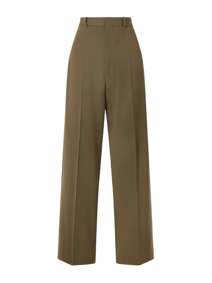 Drop wool pants