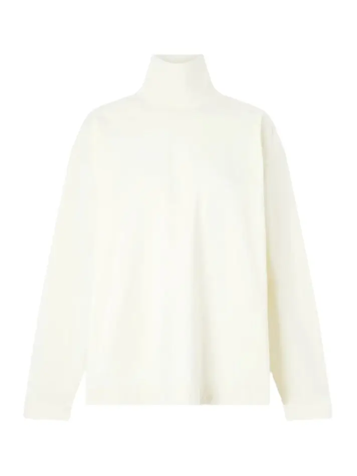 Oversized cotton-jersey turtleneck sweatshirt
