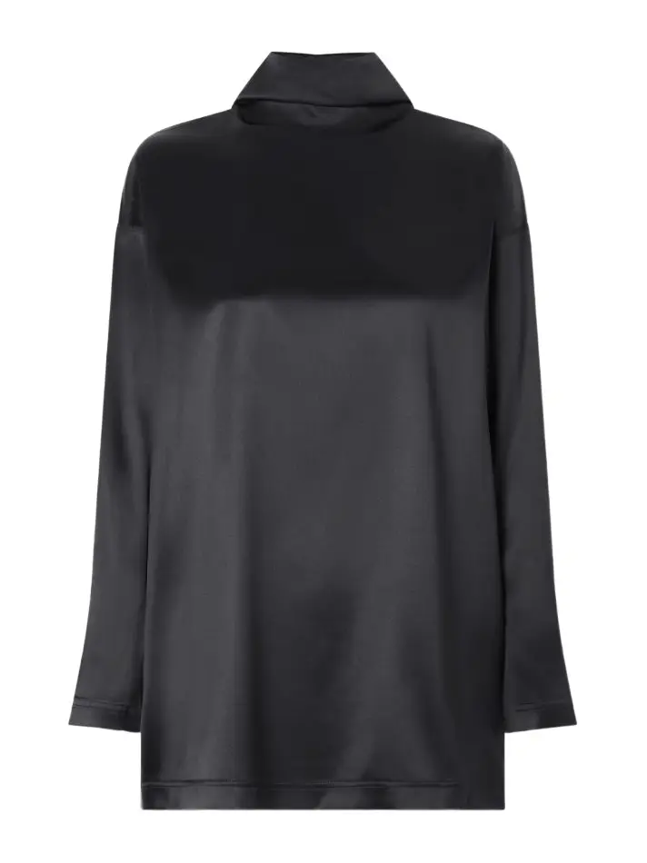 Liquid scarf-detailed silk-blend satin blouse Liquid scarf-detailed silk-blend satin blouse