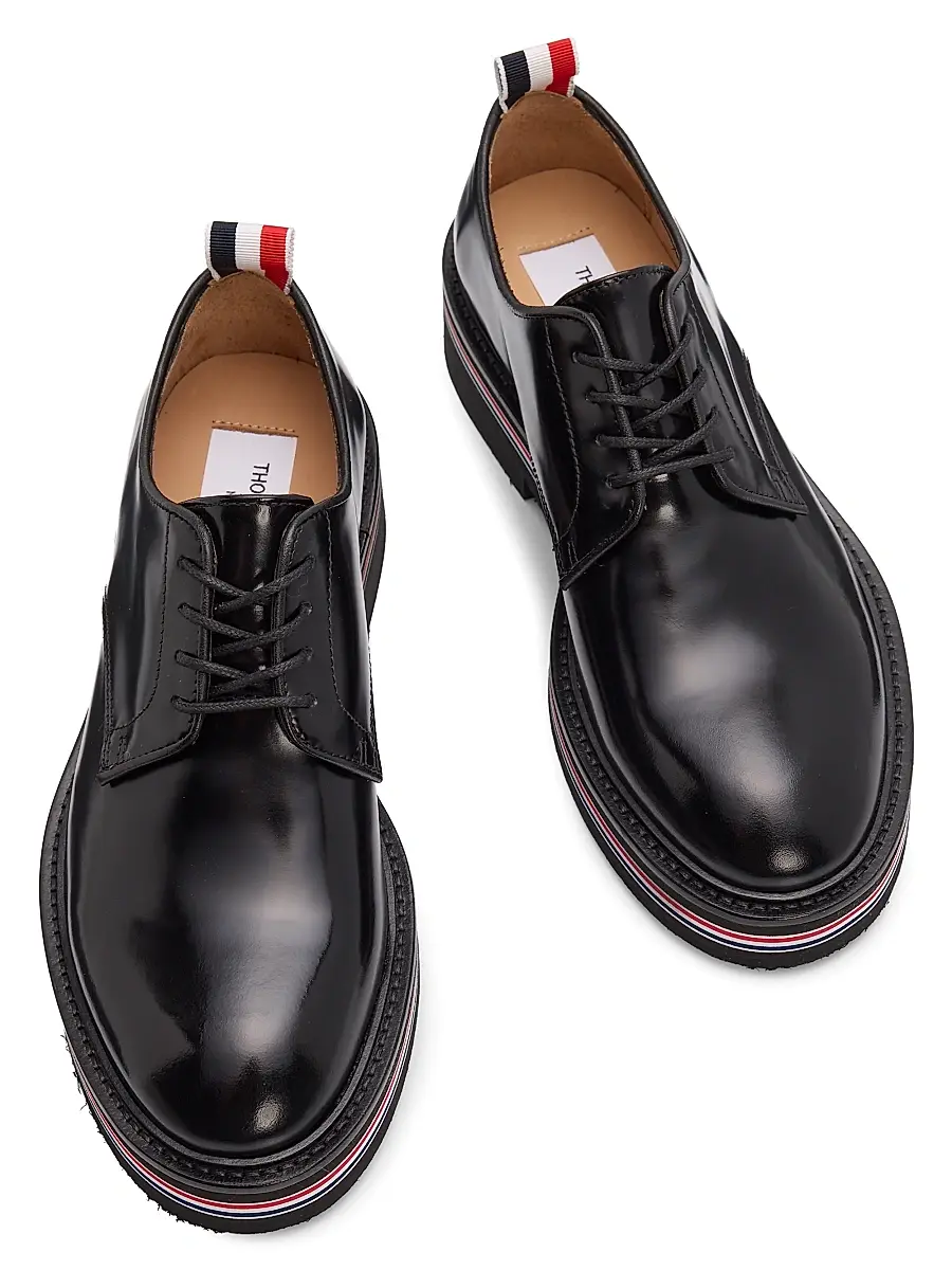 Thom Browne Women's Uniform Leather Derby Shoes | Thumbnail 4