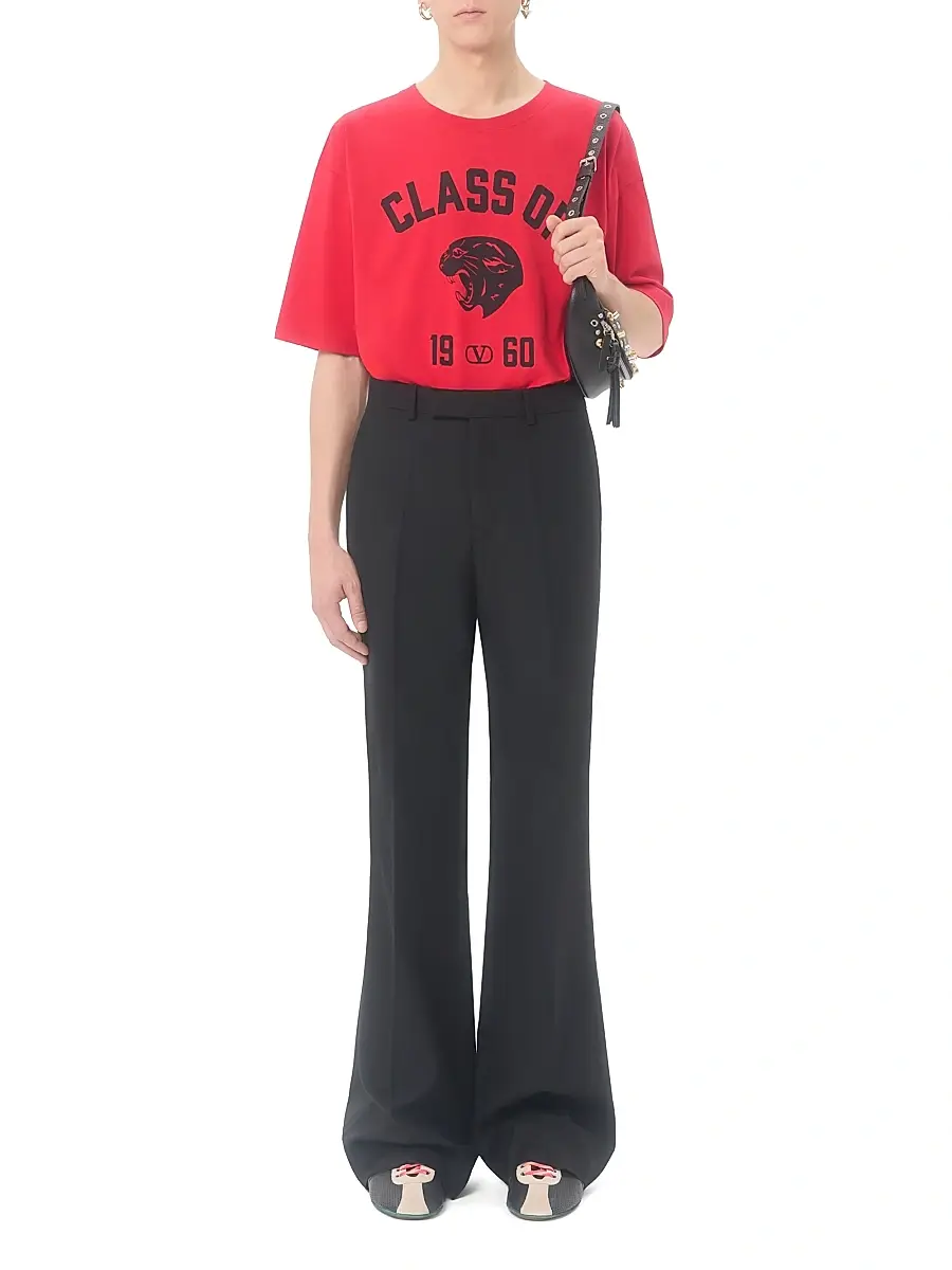 Valentino Men's Cotton T-Shirt with Panther Print - Red Black | Thumbnail 7 Valentino Men's Cotton T-Shirt with Panther Print - Red Black | Thumbnail 7