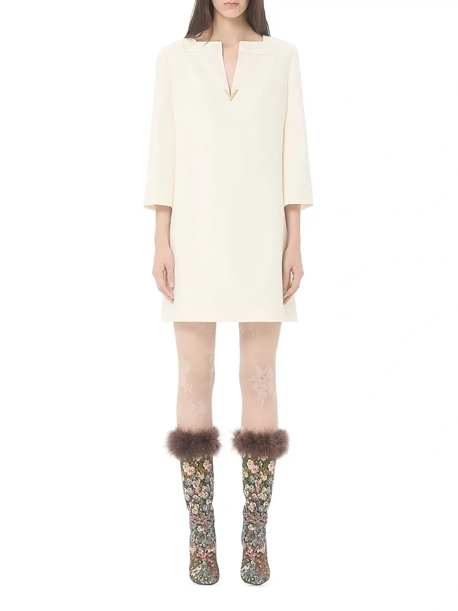 Valentino Women's Crepe Couture Short Dress | Thumbnail 7 Valentino Women's Crepe Couture Short Dress | Thumbnail 7