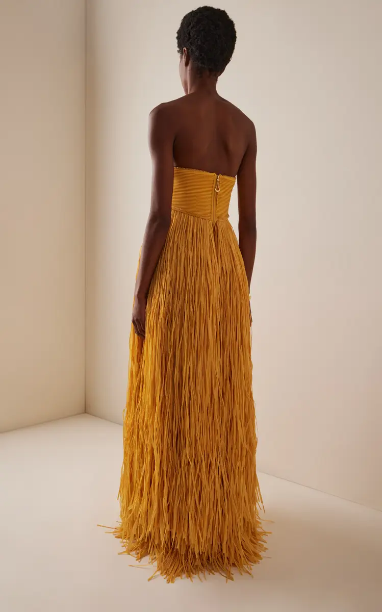Aje Florentia Raffia Fringe Maxi Dress | Thumbnail 4