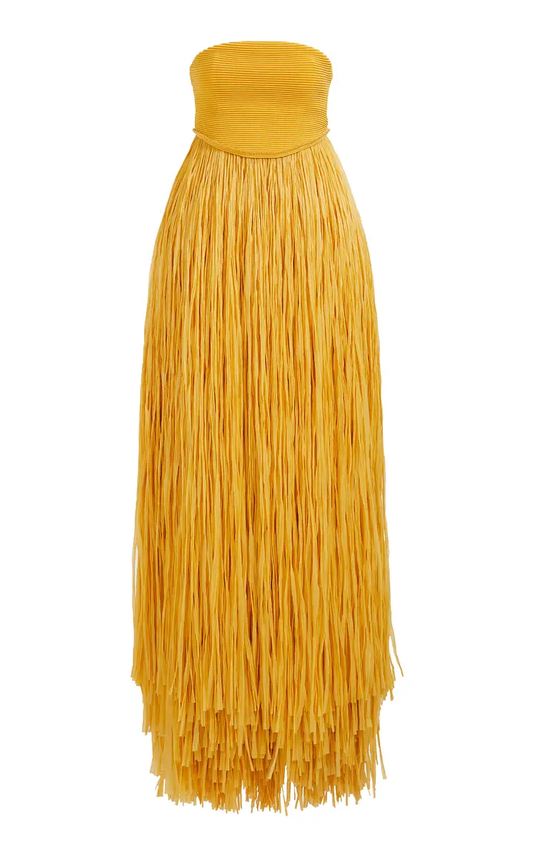 Aje Florentia Raffia Fringe Maxi Dress | Image 1 Aje Florentia Raffia Fringe Maxi Dress | Image 1