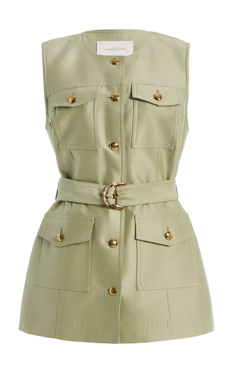 Zimmermann Luna Wool-Silk Utility Vest | Thumbnail 6 Zimmermann Luna Wool-Silk Utility Vest | Thumbnail 6