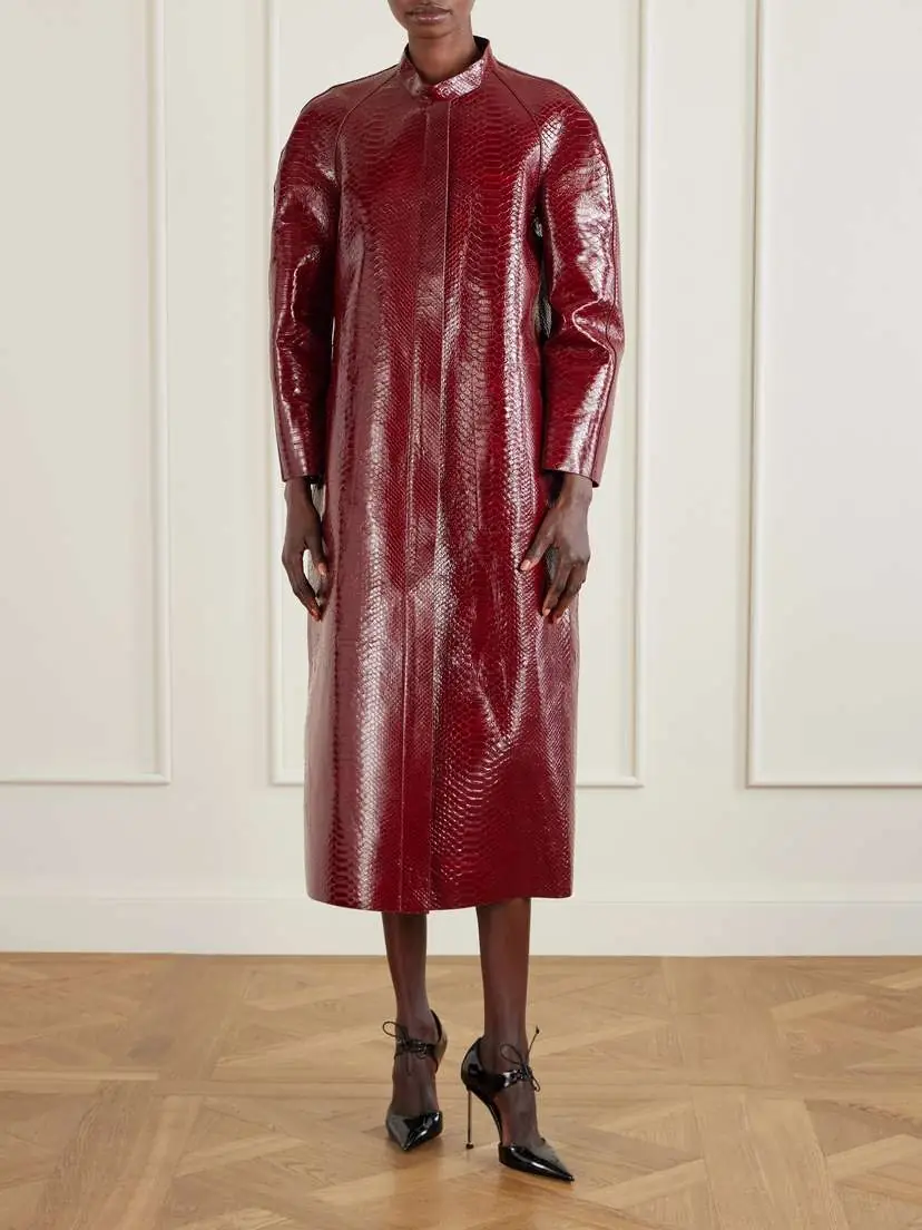 Tom Ford Snake-effect Leather Coat | Thumbnail 3 Tom Ford Snake-effect Leather Coat | Thumbnail 3