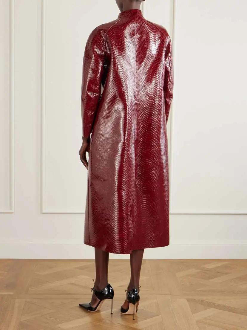 Tom Ford Snake-effect Leather Coat | Thumbnail 4 Tom Ford Snake-effect Leather Coat | Thumbnail 4
