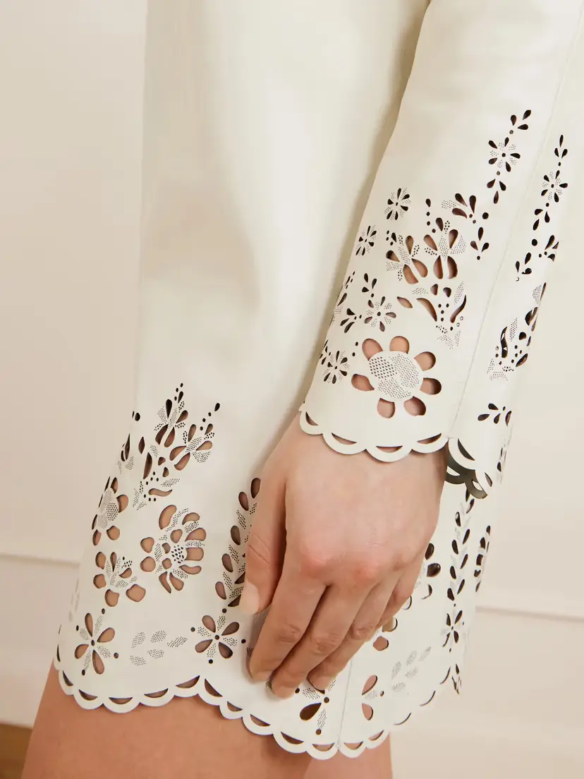 Isabel Marant Nala Laser-cut Leather Mini Dress | Thumbnail 5