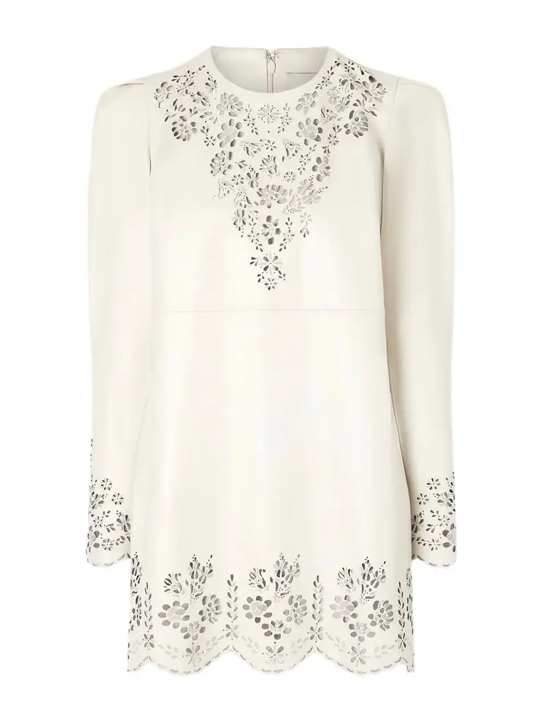 Nala Laser-cut Leather Mini Dress Nala Laser-cut Leather Mini Dress