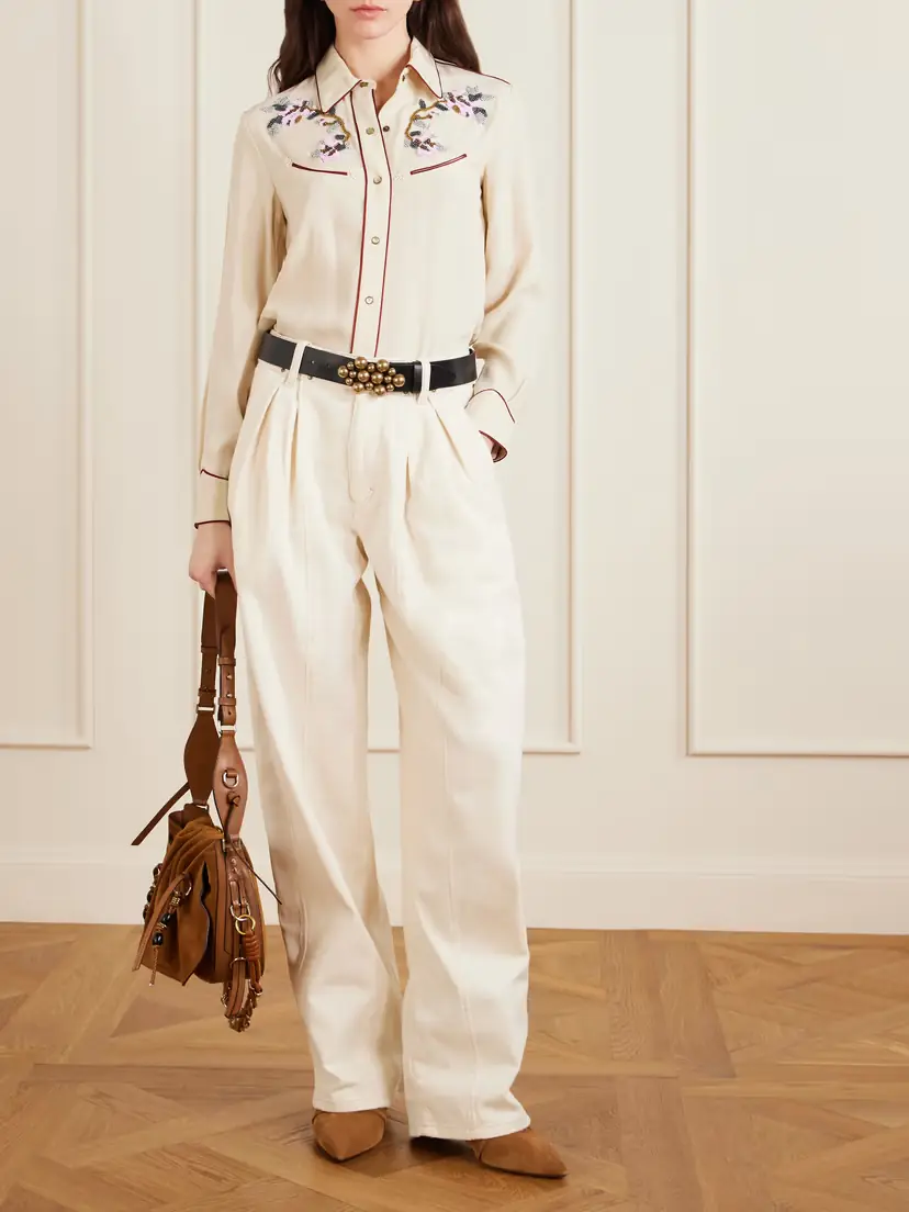 Isabel Marant Ireme Embellished Wide-leg Jeans | Thumbnail 2 Isabel Marant Ireme Embellished Wide-leg Jeans | Thumbnail 2