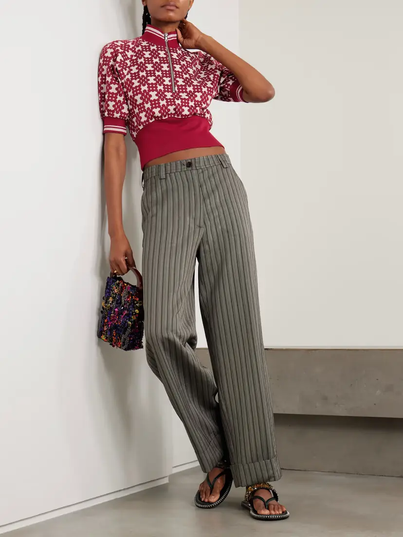 Dries Van Noten Striped Jacquard-knit Half-zip Sweater | Thumbnail 2