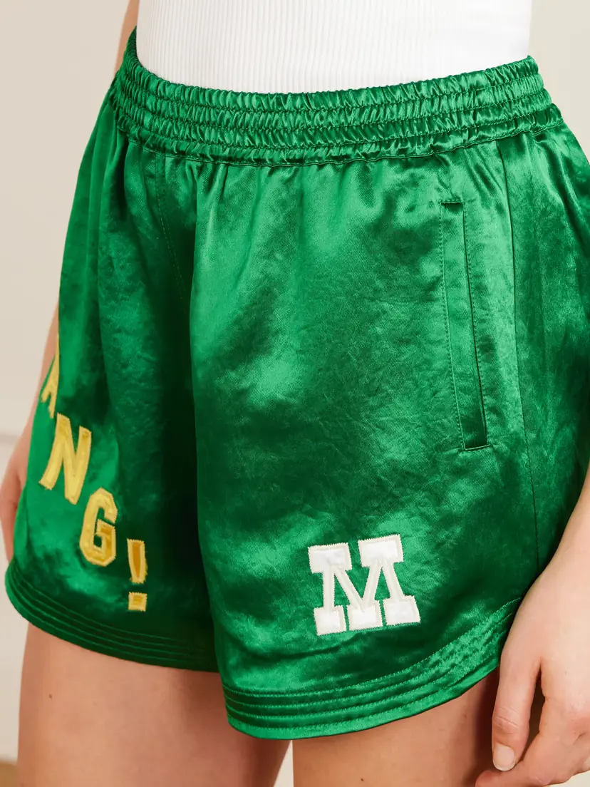 Mother The Star Player Embroidered Satin Shorts | Thumbnail 5