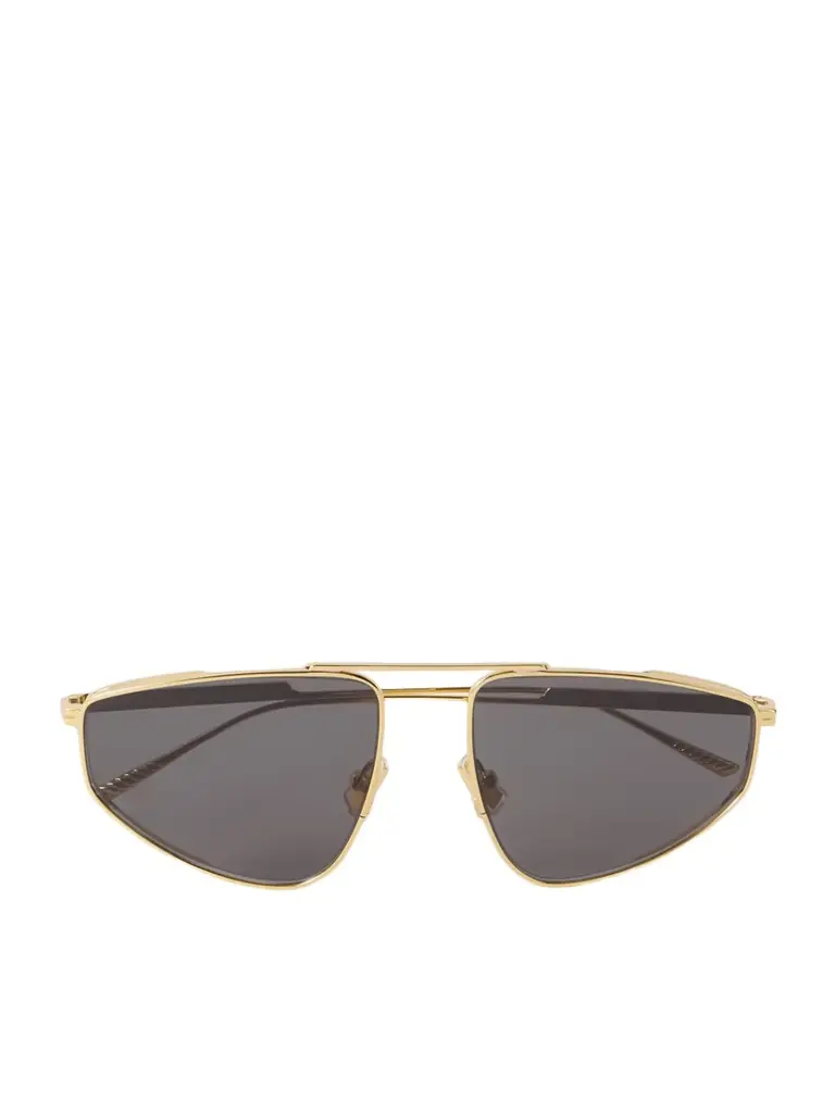 Bottega Veneta Eyewear Ribbon Aviator-style Gold-tone Sunglasses | Image 1 Bottega Veneta Eyewear Ribbon Aviator-style Gold-tone Sunglasses | Image 1