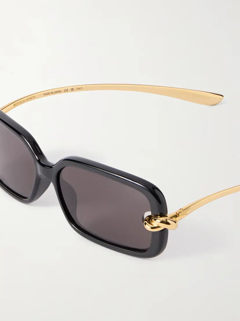 Bottega Veneta Eyewear Knot Rectangular-frame Acetate And Gold-tone Sunglasses | Thumbnail 5 Bottega Veneta Eyewear Knot Rectangular-frame Acetate And Gold-tone Sunglasses | Thumbnail 5