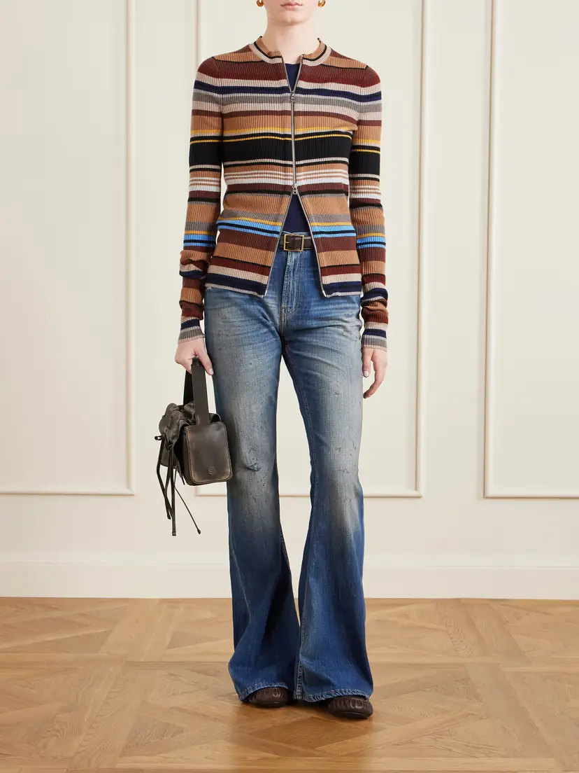 Acne Studios Distressed High-rise Flared Jeans | Thumbnail 2