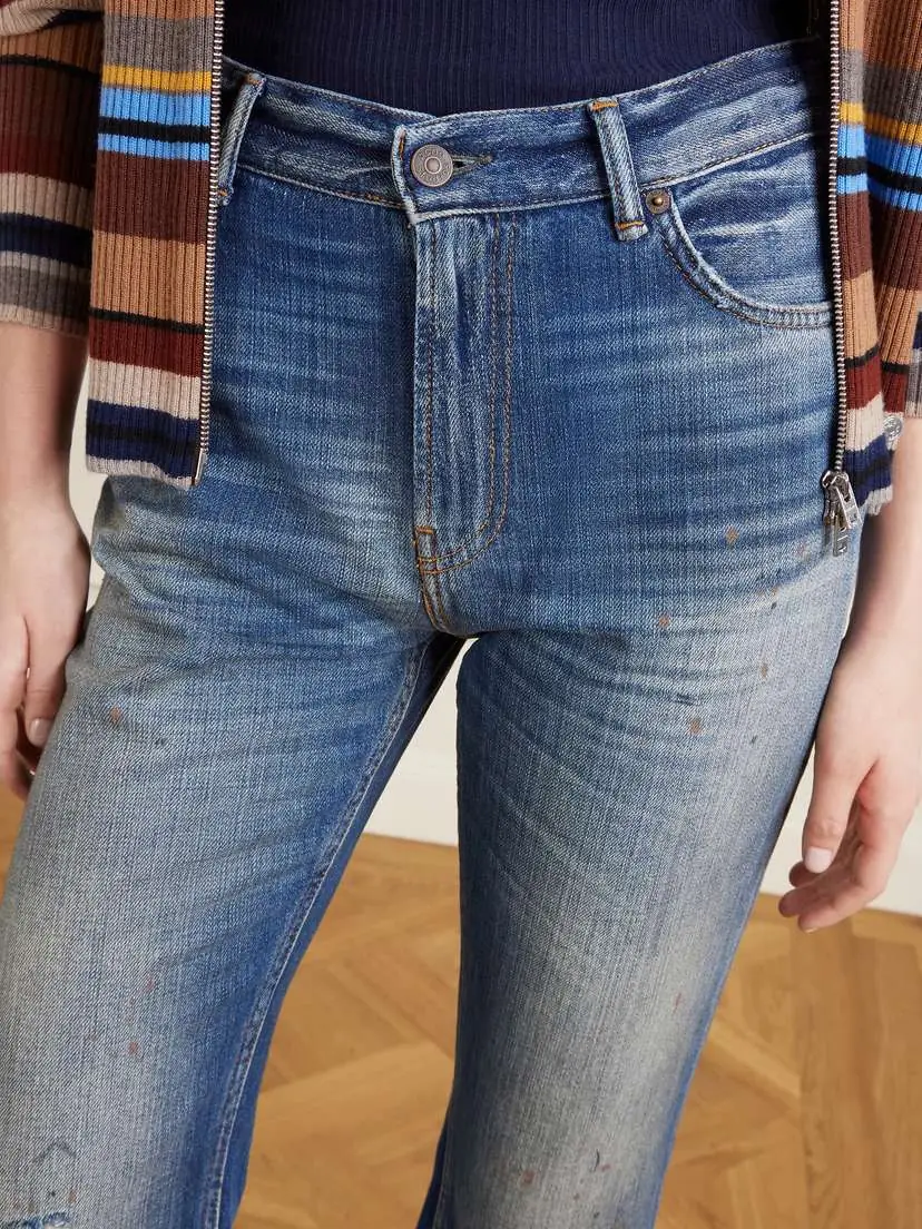 Acne Studios Distressed High-rise Flared Jeans | Thumbnail 4