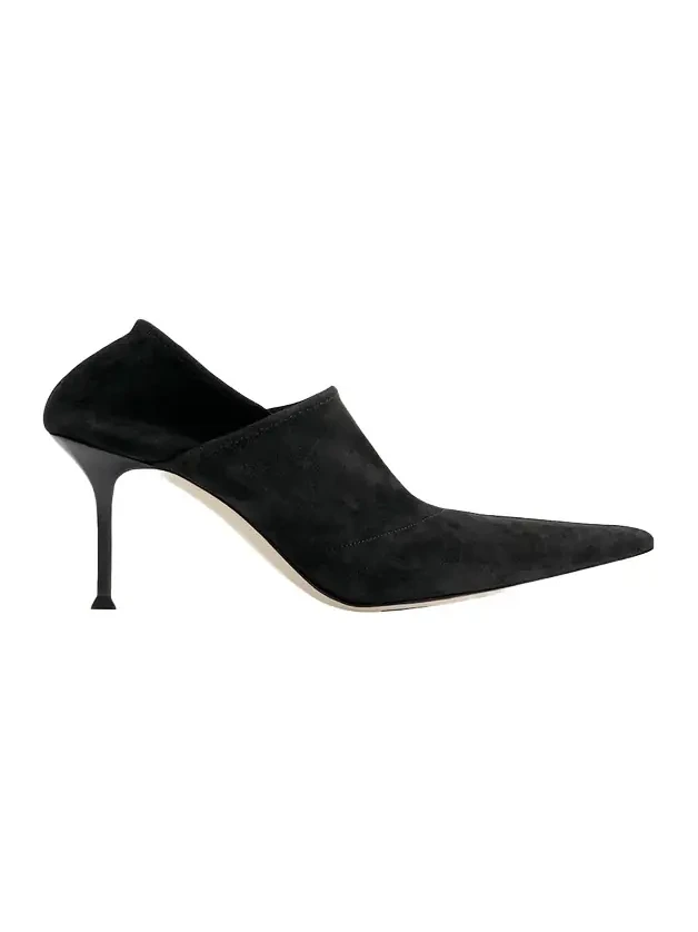 CHRISTEN 75mm Helix Stretch Suede Pumps