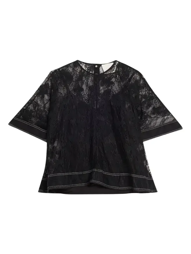 3.1 Phillip Lim Floral Lace Dimensional Blouse
