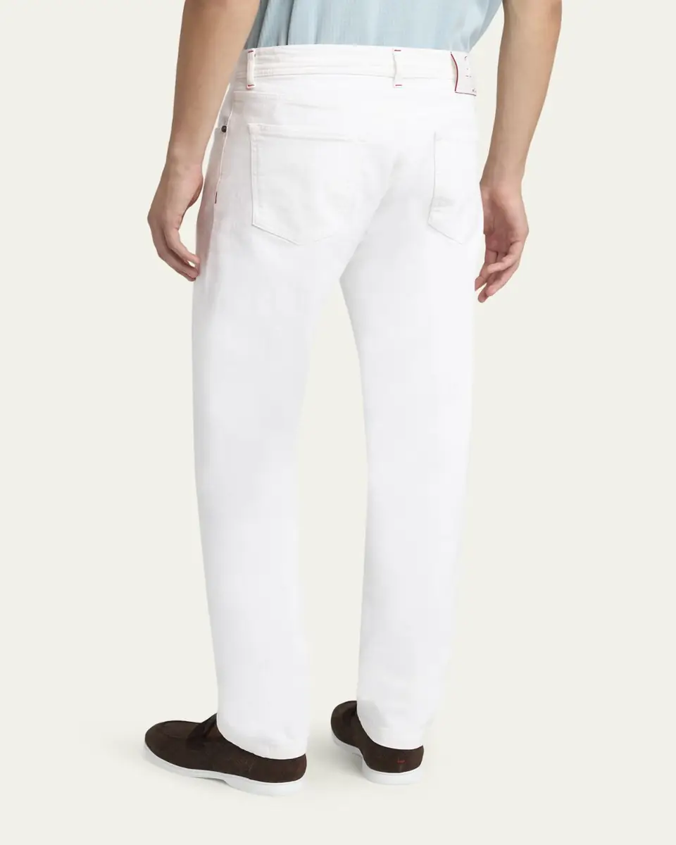 Kiton Men's Straight Leg Cotton-Stretch Five-Pocket Pants | Thumbnail 3 Kiton Men's Straight Leg Cotton-Stretch Five-Pocket Pants | Thumbnail 3