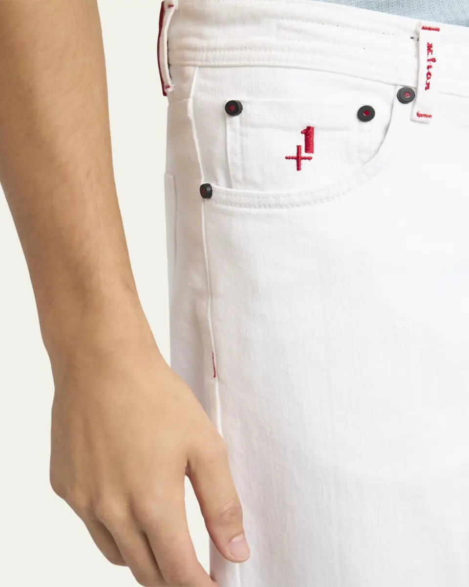 Kiton Men's Straight Leg Cotton-Stretch Five-Pocket Pants | Thumbnail 5 Kiton Men's Straight Leg Cotton-Stretch Five-Pocket Pants | Thumbnail 5