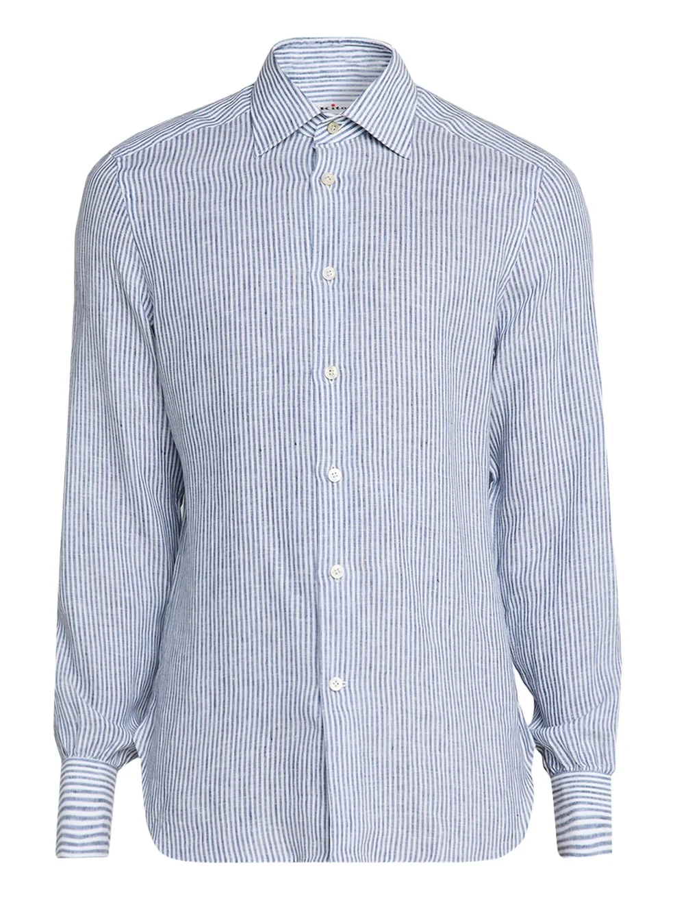 Kiton Men's Linen Bengal Stripe Button-Down Shirt