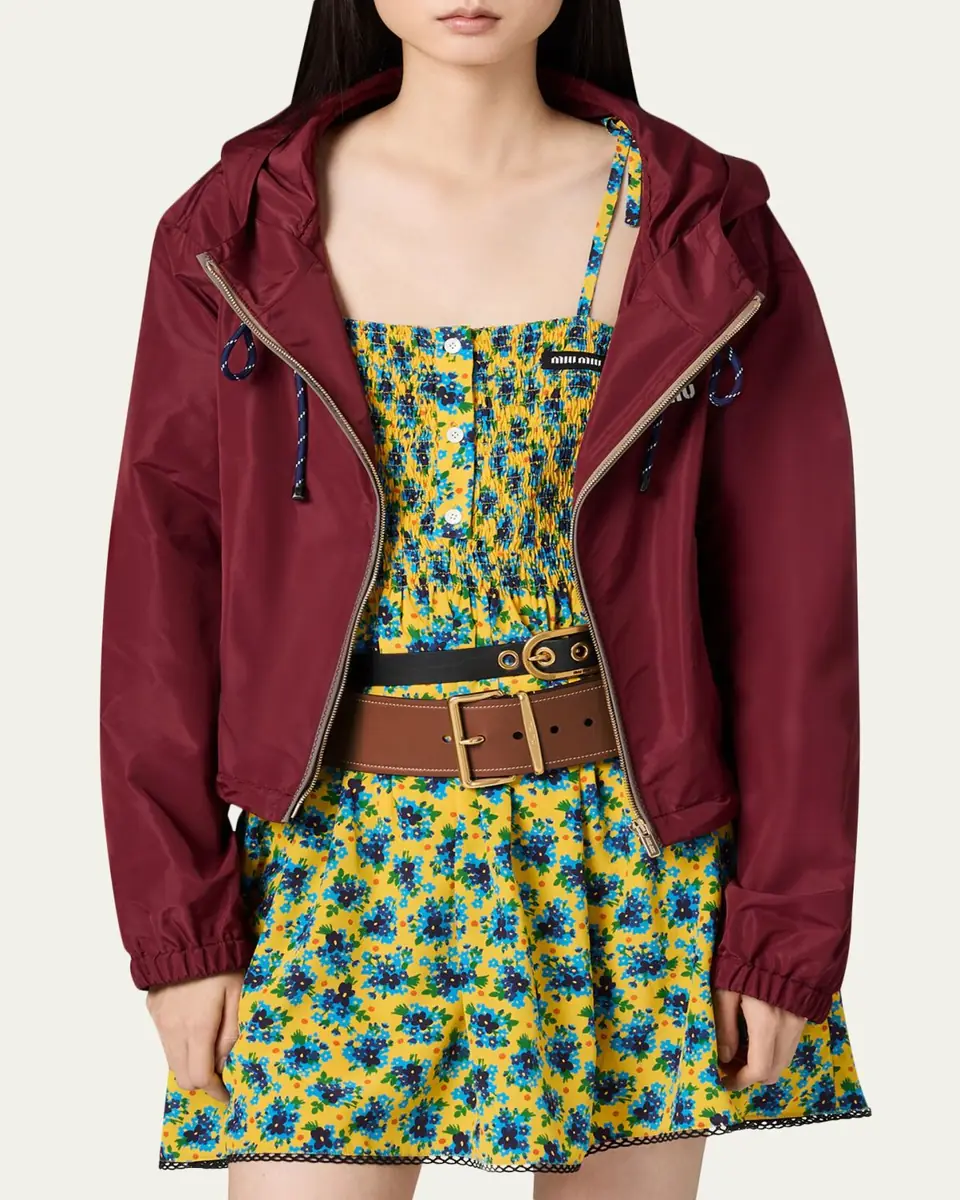 Miu Miu Technical Nylon Parka Jacket | Thumbnail 4 Miu Miu Technical Nylon Parka Jacket | Thumbnail 4