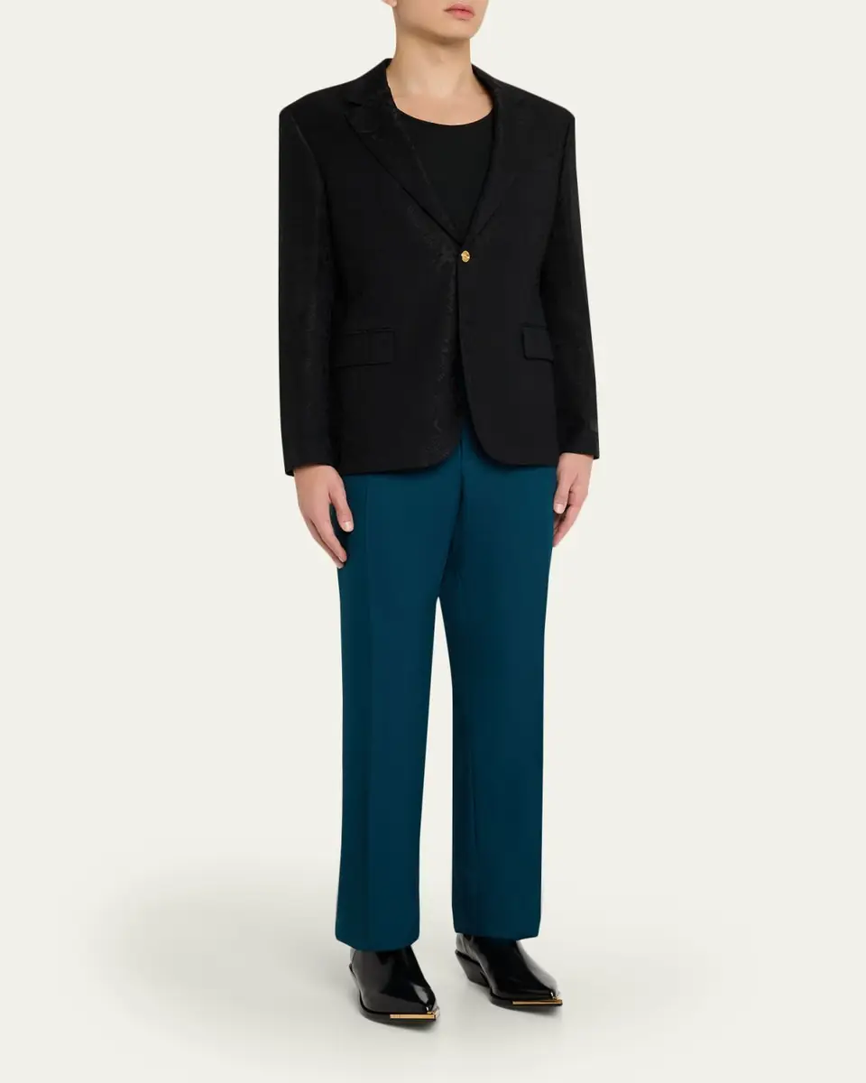 Versace Men's Python-Jacquard Wool-Blend Blazer | Thumbnail 2 Versace Men's Python-Jacquard Wool-Blend Blazer | Thumbnail 2