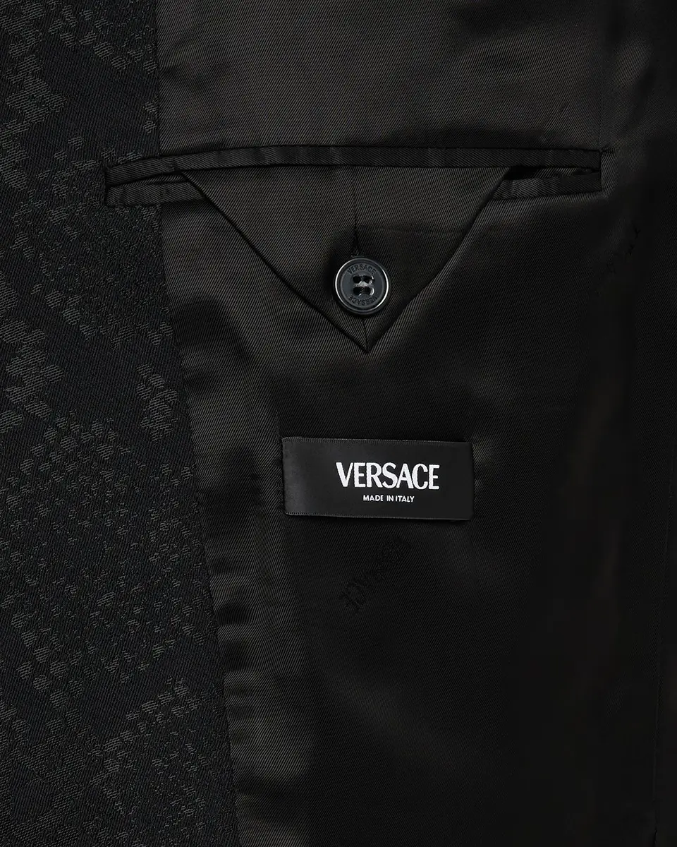 Versace Men's Python-Jacquard Wool-Blend Blazer | Thumbnail 10 Versace Men's Python-Jacquard Wool-Blend Blazer | Thumbnail 10