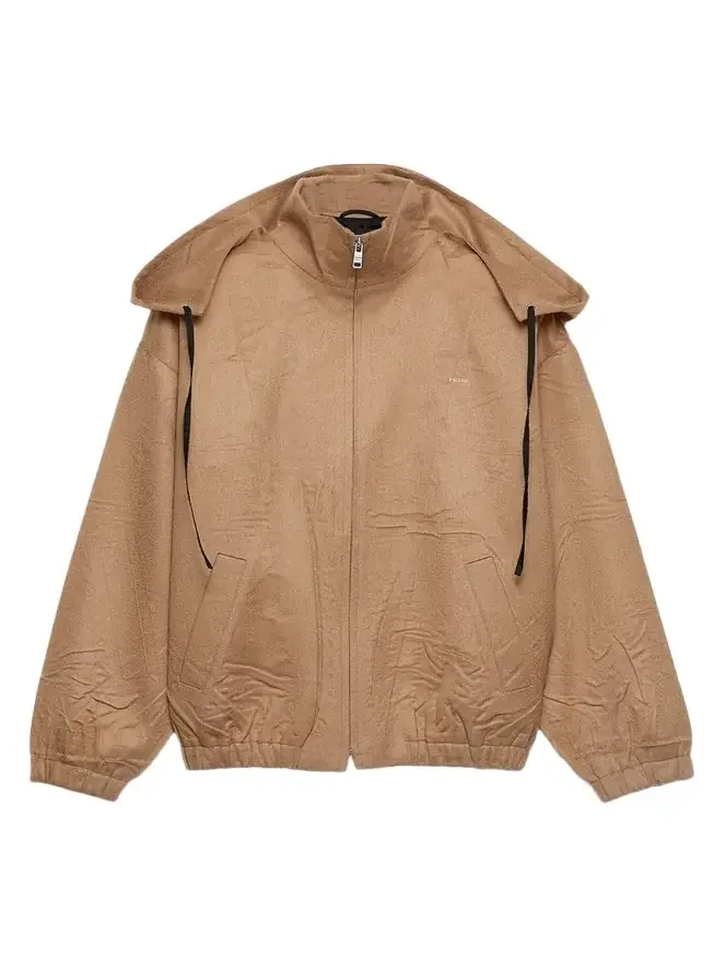 Brushed Camel Zip-Up Hoodie