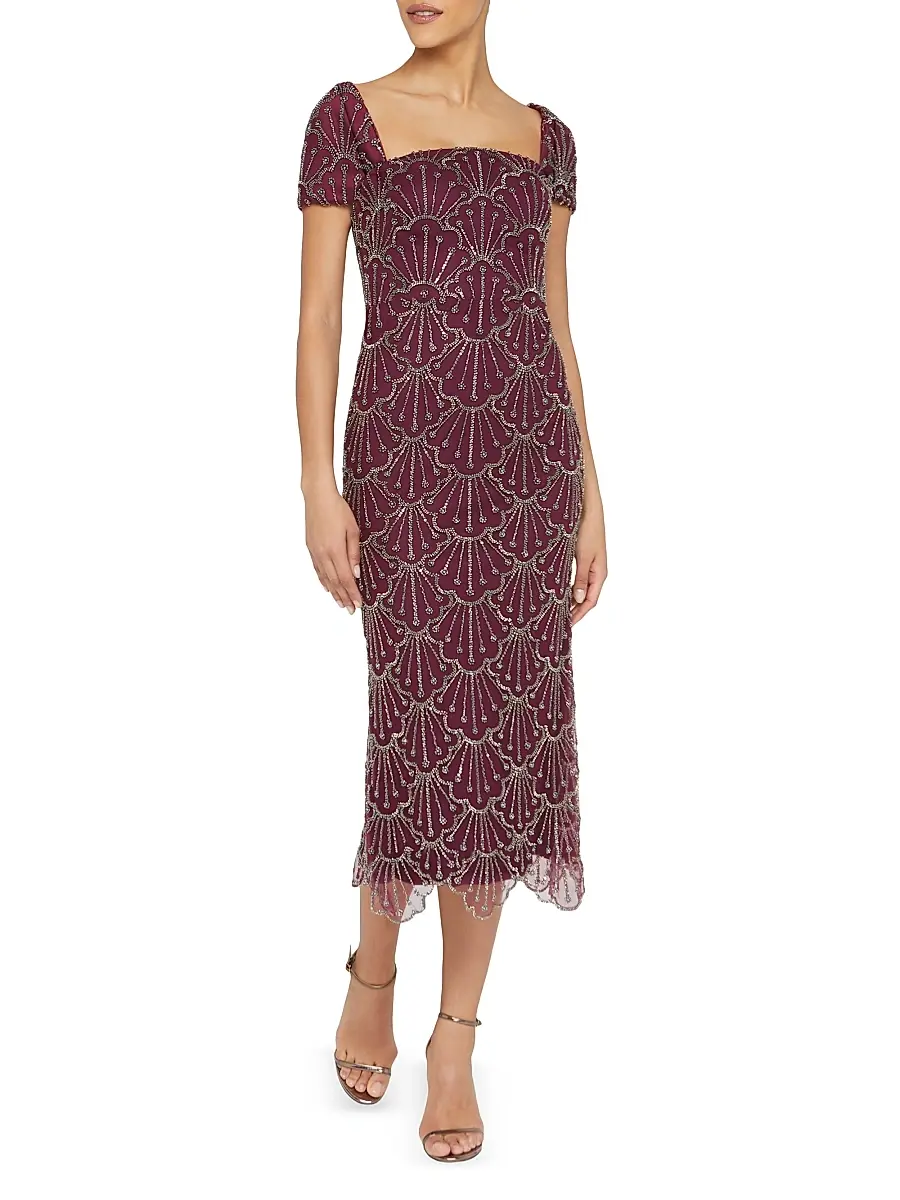THEIA Women's Serena Beaded Cocktail Dress | Thumbnail 2 THEIA Women's Serena Beaded Cocktail Dress | Thumbnail 2