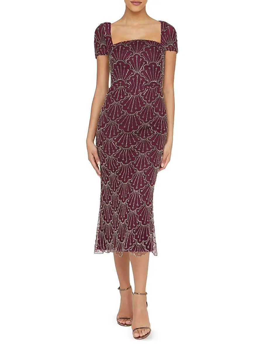 THEIA Women's Serena Beaded Cocktail Dress | Thumbnail 3 THEIA Women's Serena Beaded Cocktail Dress | Thumbnail 3