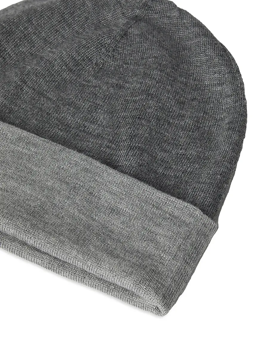 Brunello Cucinelli Men's Cashmere and Silk Beanie | Thumbnail 2 Brunello Cucinelli Men's Cashmere and Silk Beanie | Thumbnail 2
