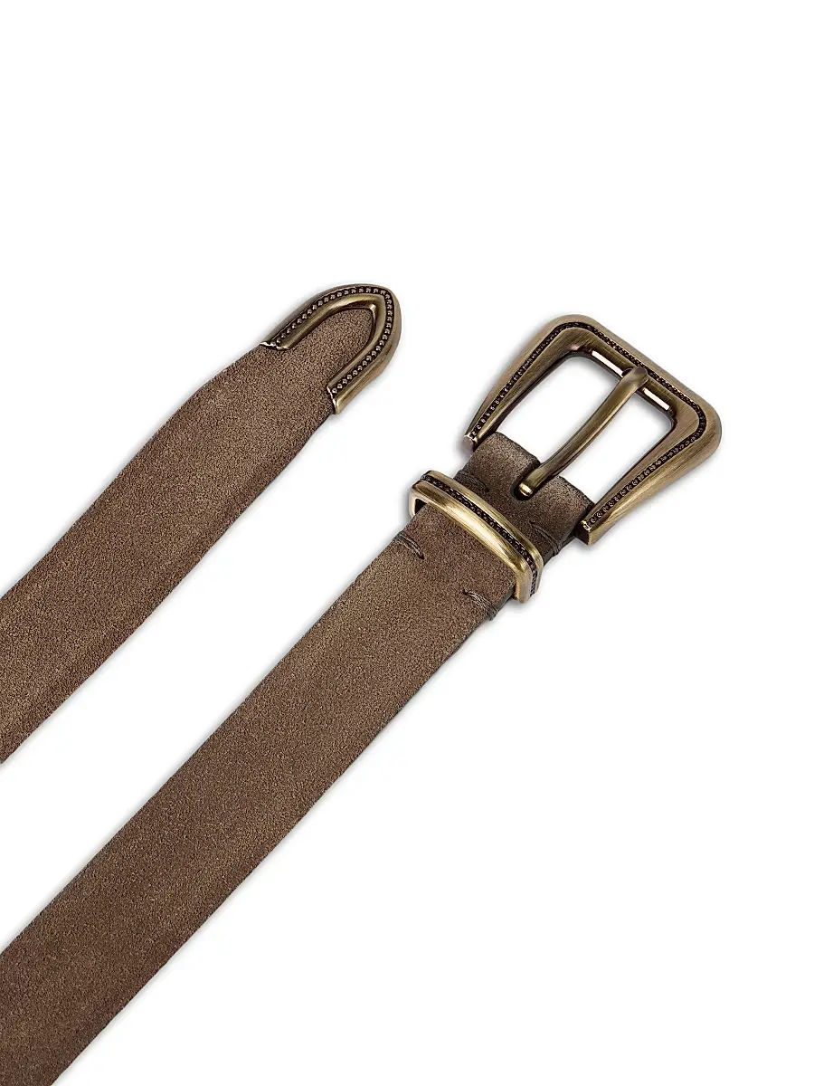 Brunello Cucinelli Women's Suede Belt with Monili | Thumbnail 3