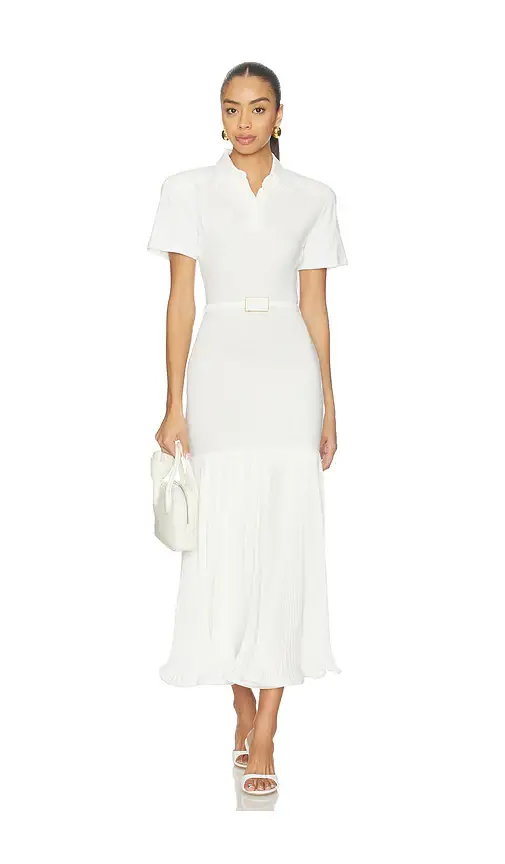 Rowen Rose Polo Dress With Pleated Skirt