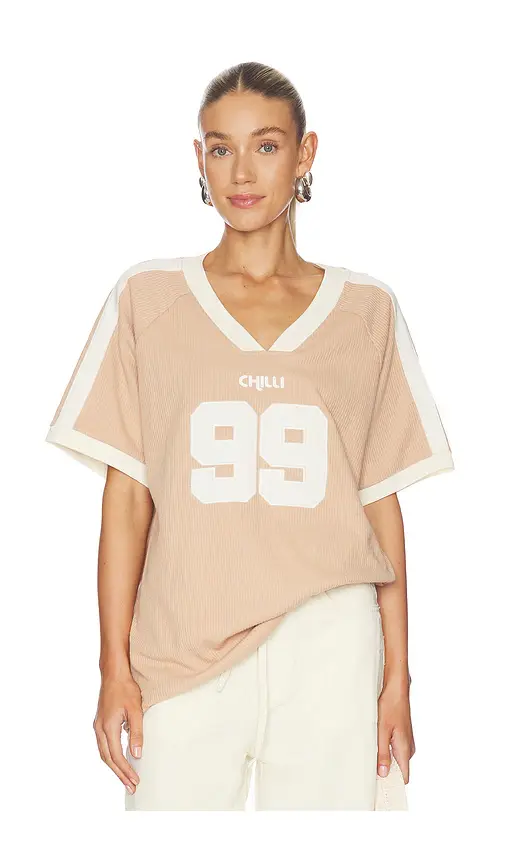 Araminta James Chilli 99 Waffle Tee | Image 1 Araminta James Chilli 99 Waffle Tee | Image 1