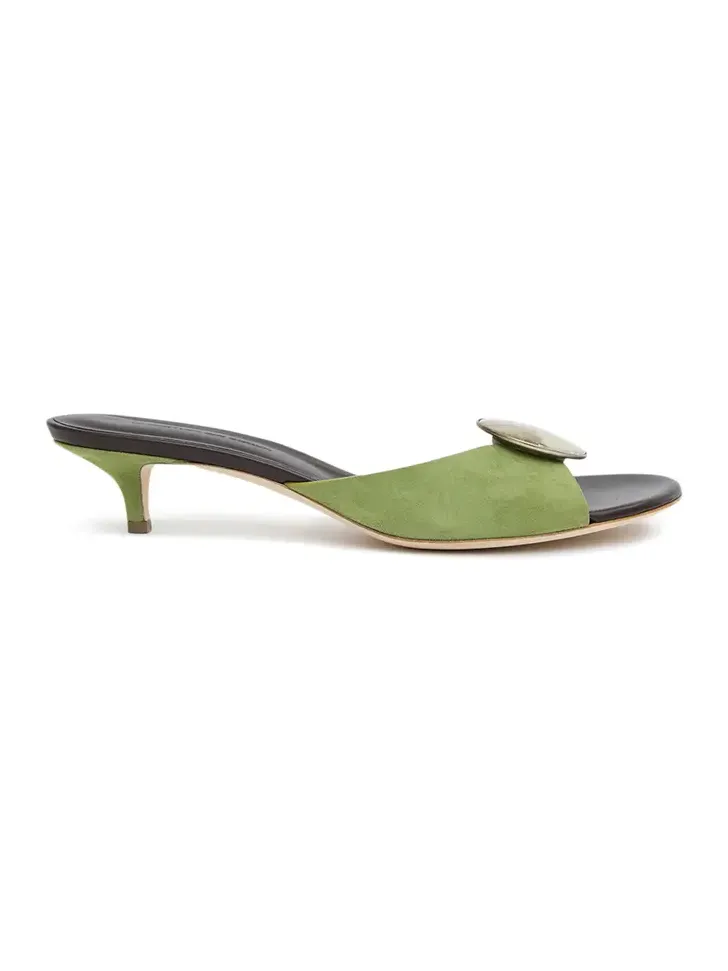Aura Quartz Suede Kitten Heel Mules Aura Quartz Suede Kitten Heel Mules