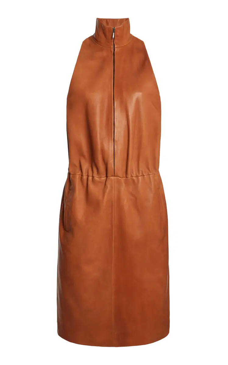Christopher Esber Dannie Leather Zipped Dress