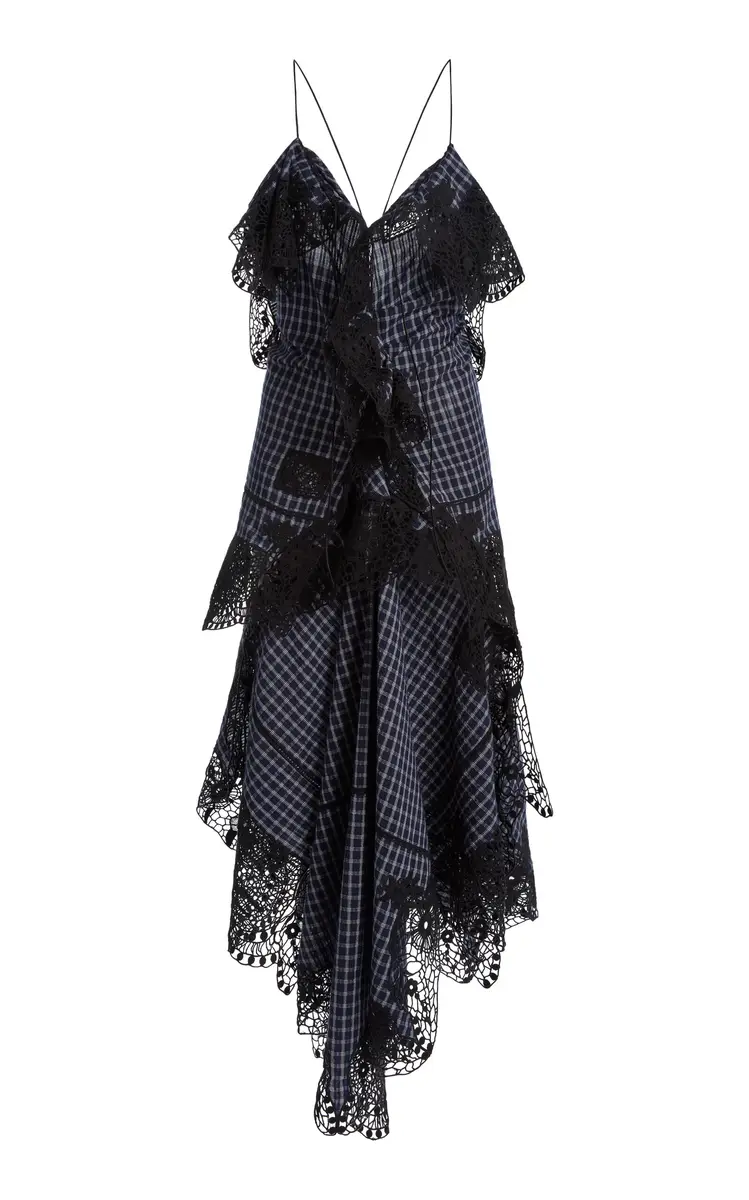 Christopher Esber Embroidered Handkerchief Envelope Cami Dress