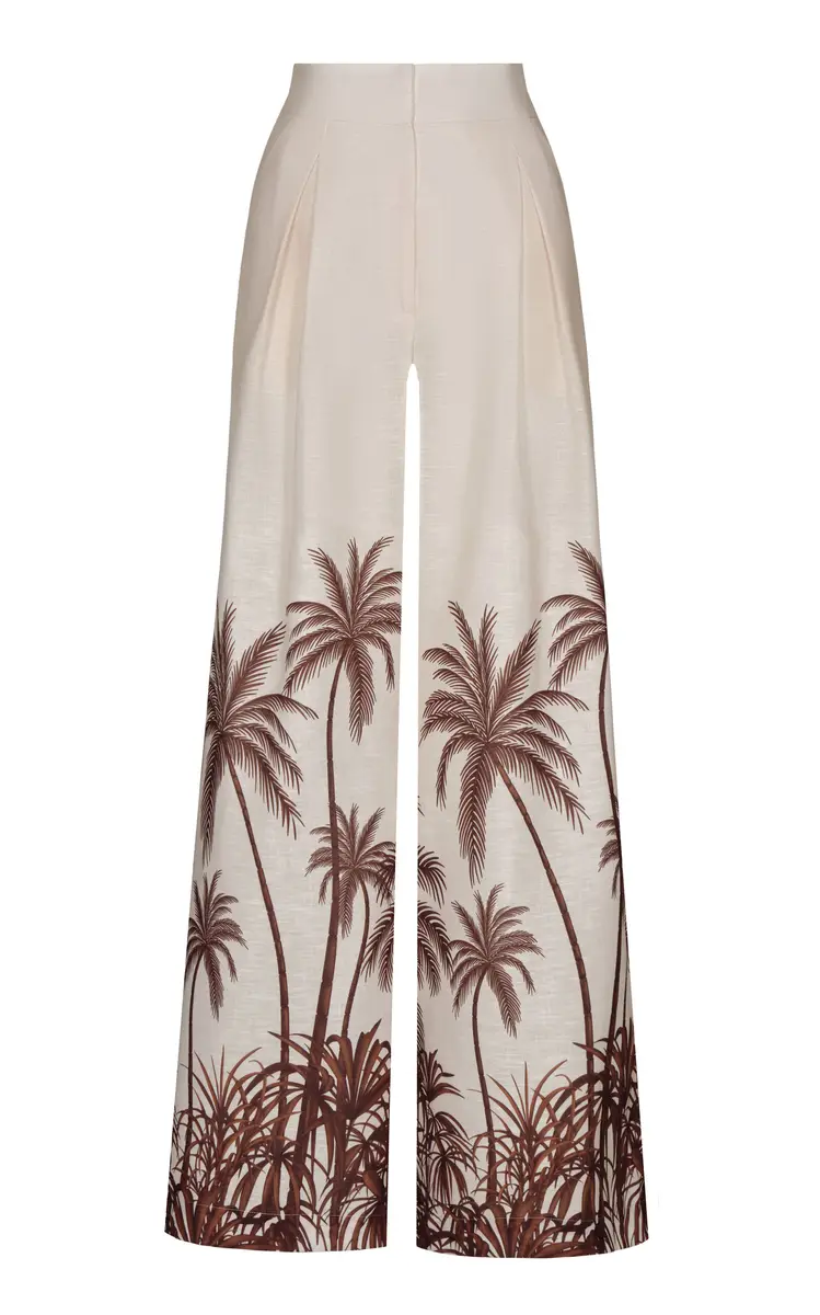 Andres Otalora Desperte Printed Linen Wide-Leg Pants | Thumbnail 2
