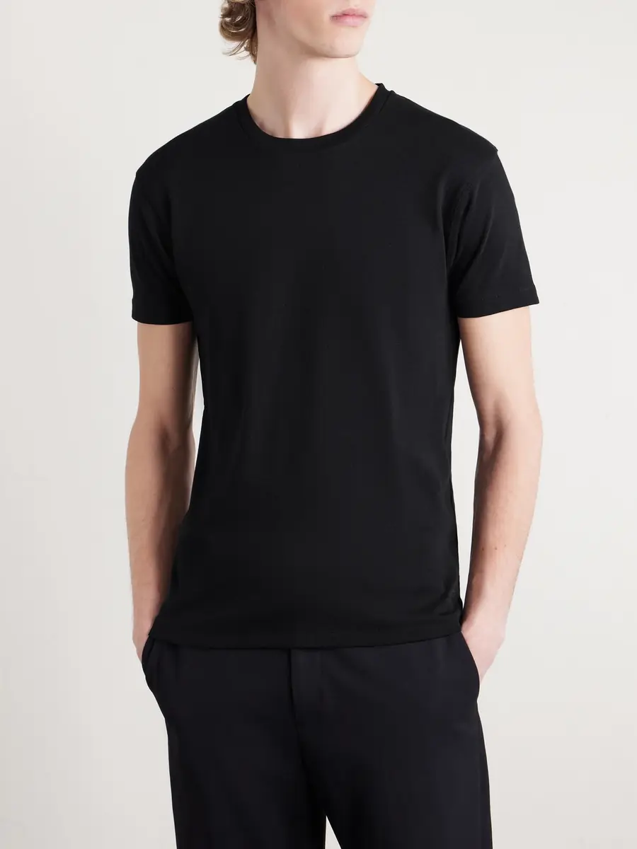Tom Ford Pointelle-Knit Cotton T-Shirt - Men | Thumbnail 6