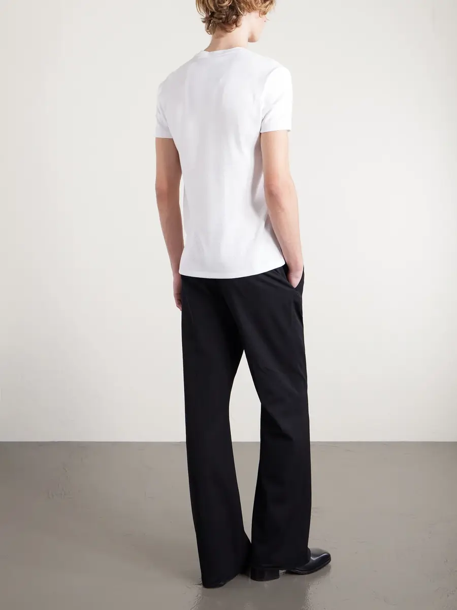 Tom Ford Pointelle-Knit Cotton T-Shirt - Men | Thumbnail 4