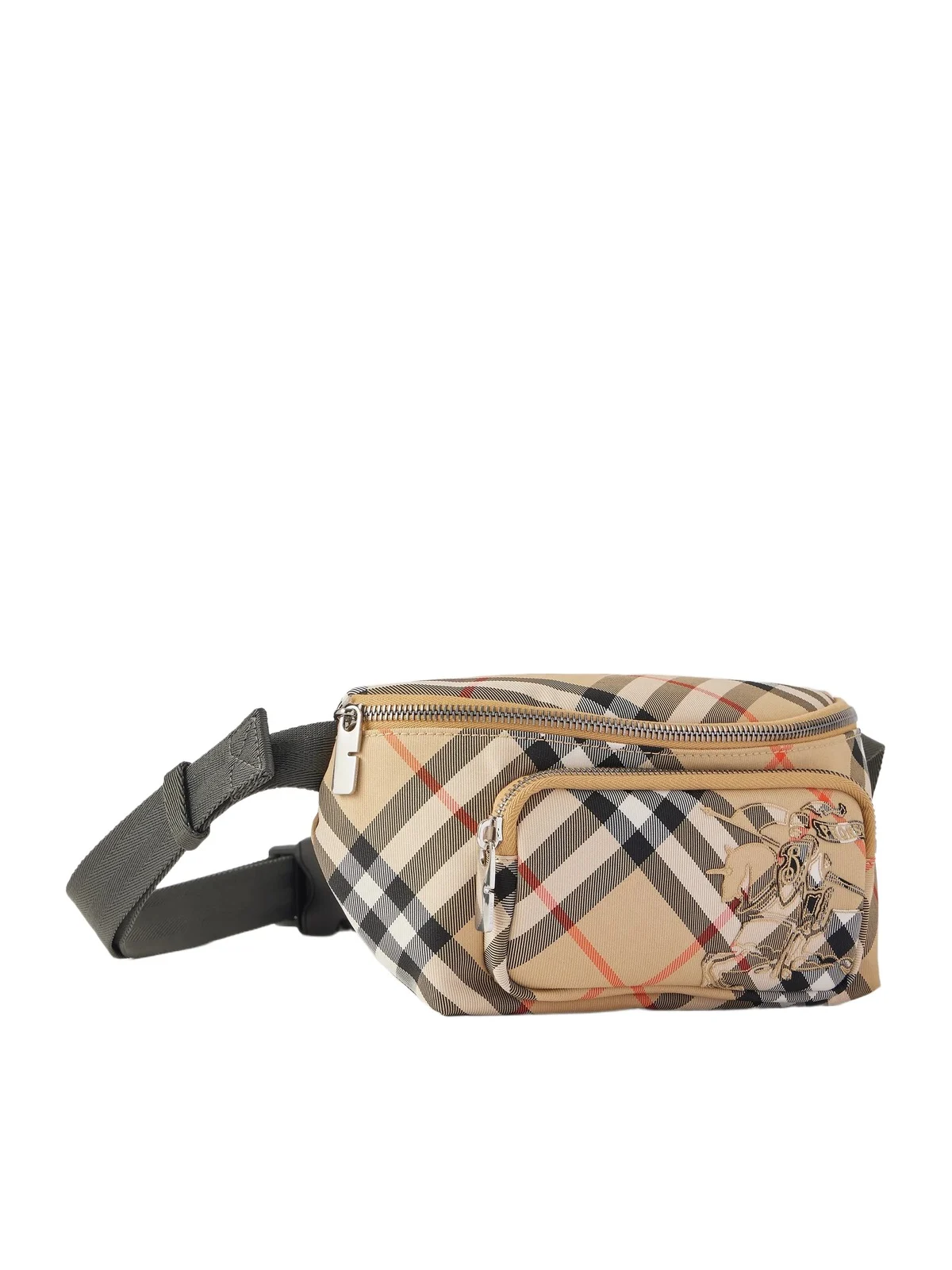 Logo-Appliquéd Checked Twill Belt Bag - Men
