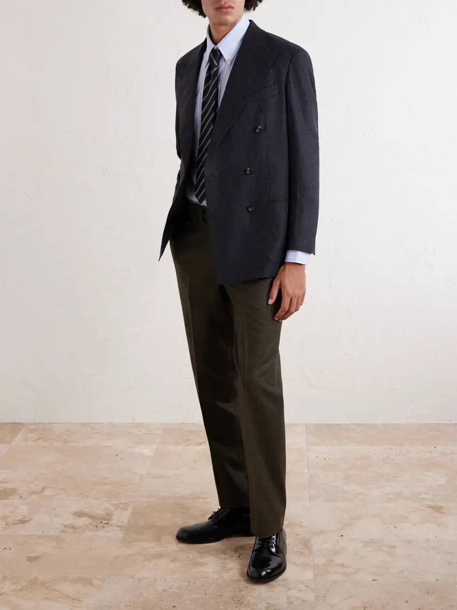 J. Mueser Waverly Double-Breasted Virgin Wool Suit Jacket - Men | Thumbnail 2