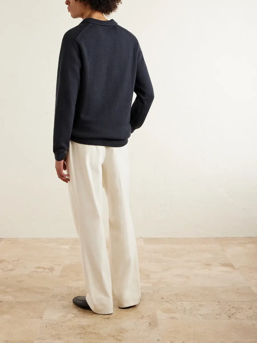 ELEVENTY Cotton and Silk-Blend Polo Sweater - Men | Thumbnail 4