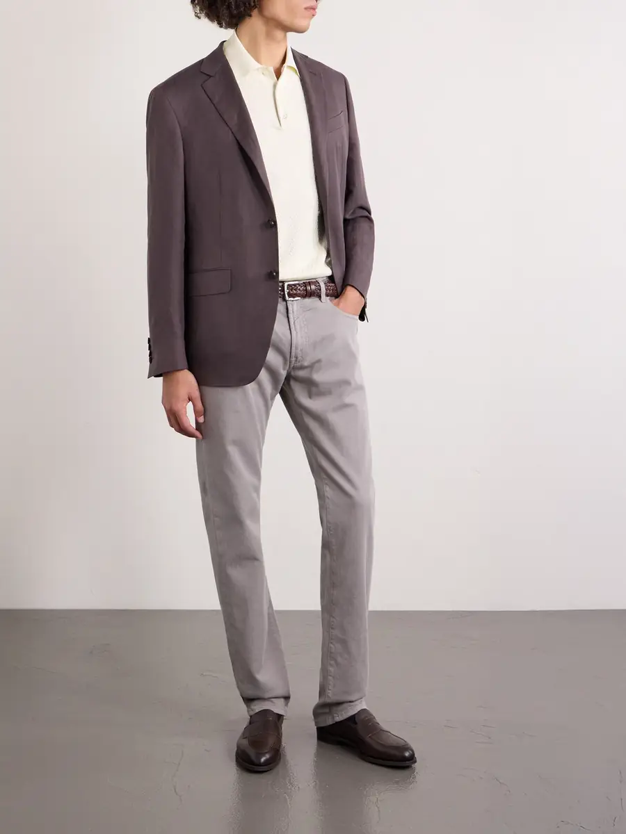 Canali Cotton and Silk-Blend Polo Shirt - Men | Thumbnail 2