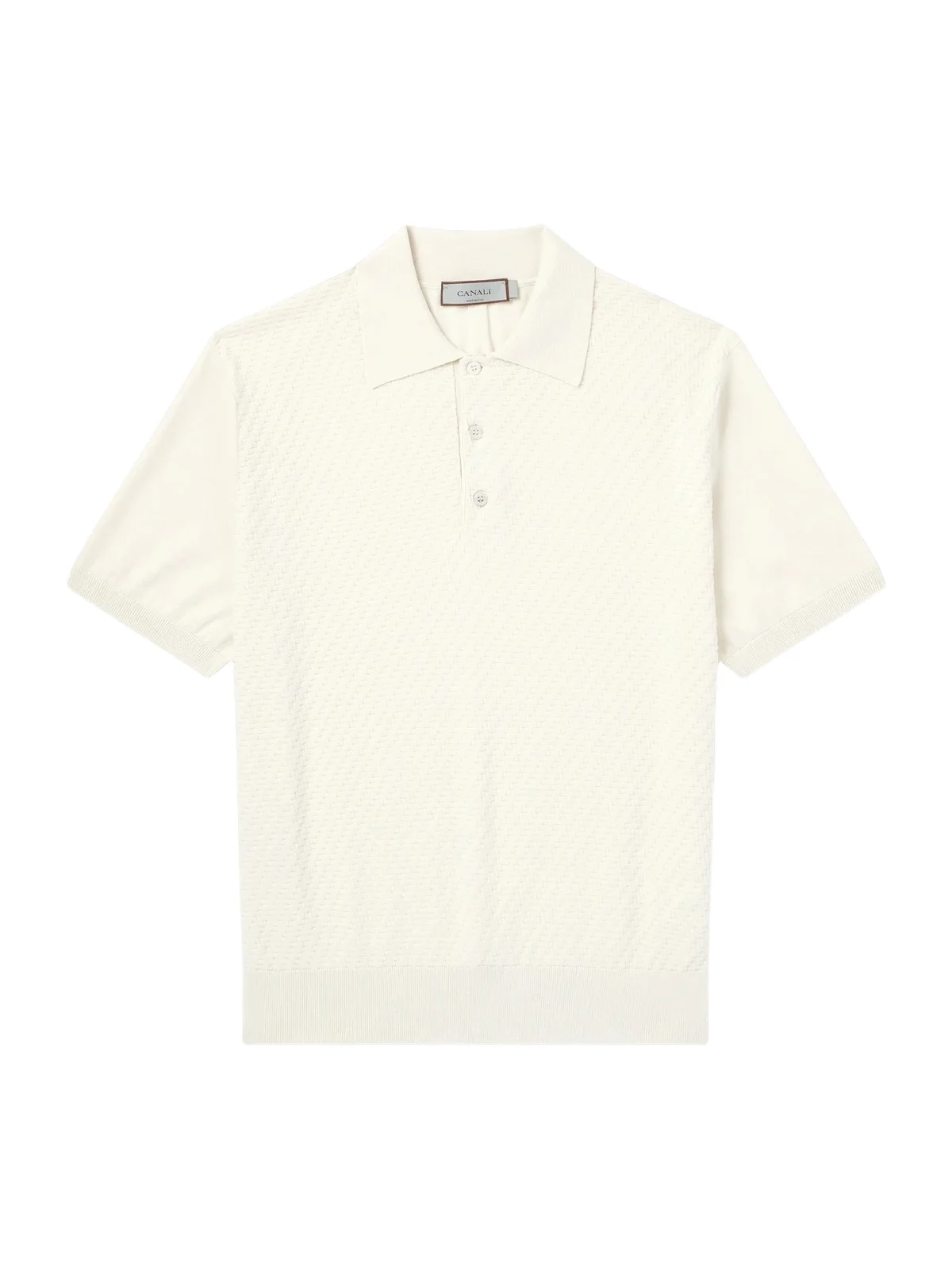 Cotton and Silk-Blend Polo Shirt - Men Cotton and Silk-Blend Polo Shirt - Men