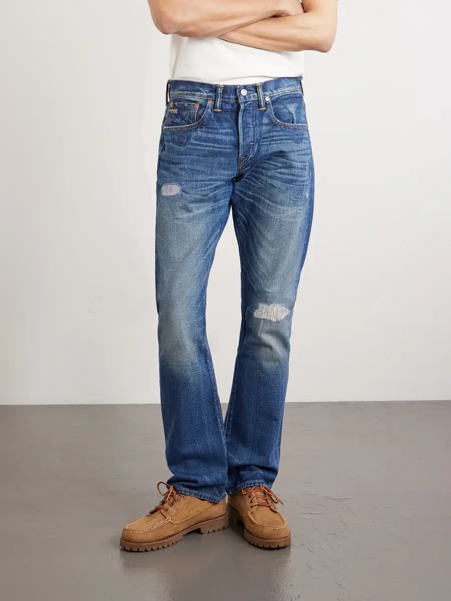 RRL Flared Distressed Jeans - Men | Thumbnail 3 RRL Flared Distressed Jeans - Men | Thumbnail 3