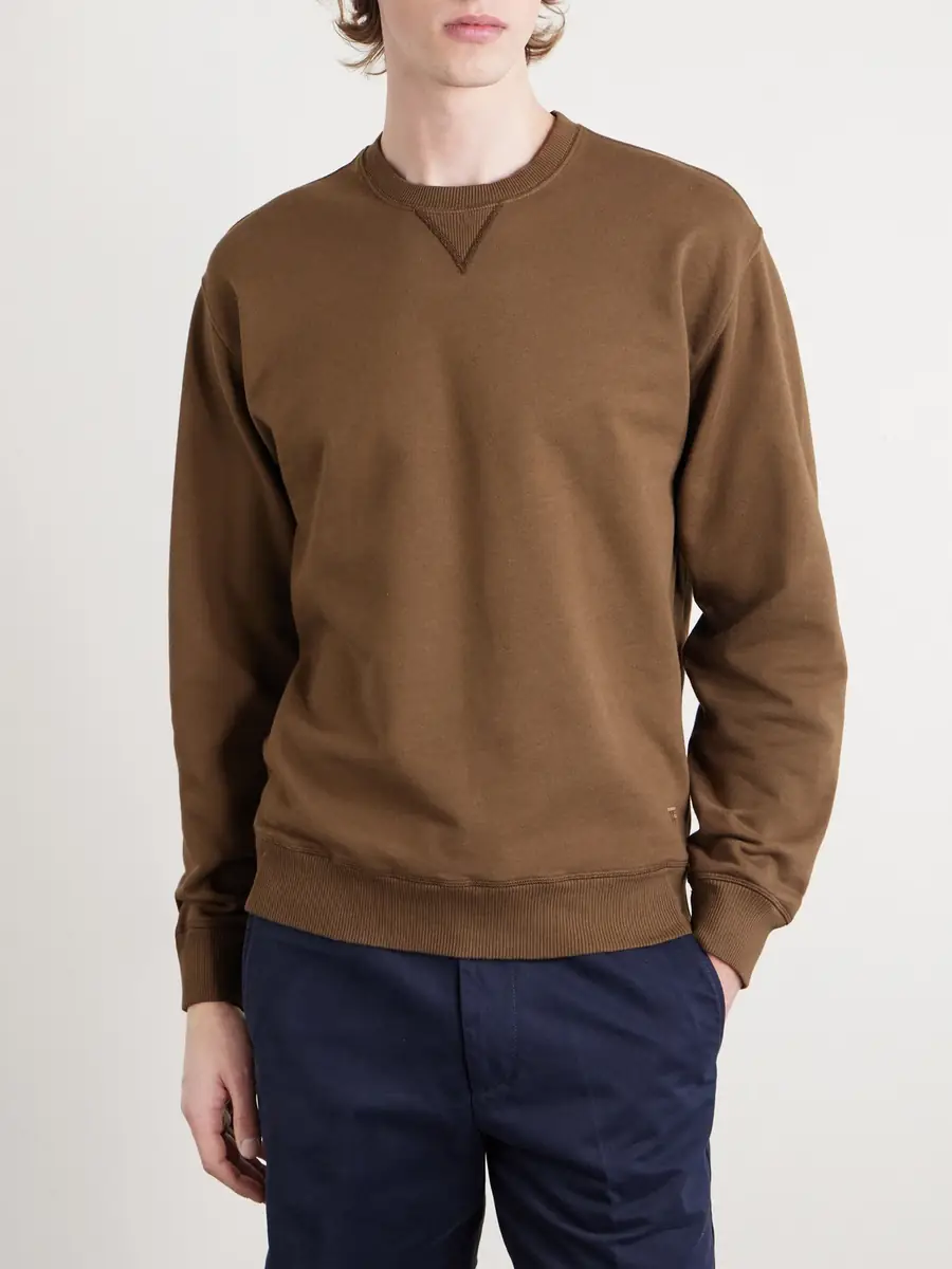 Tom Ford Logo-Embroidered Cotton-Jersey Sweatshirt - Men | Thumbnail 3 Tom Ford Logo-Embroidered Cotton-Jersey Sweatshirt - Men | Thumbnail 3