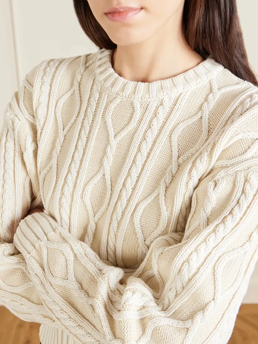 Jacquemus Amelo Cable-knit Cotton Sweater | Thumbnail 4