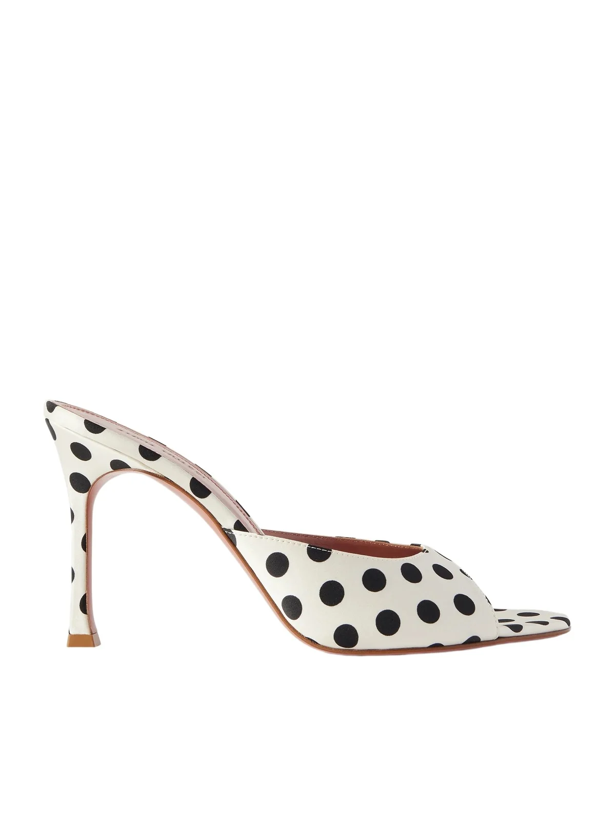 Alexa Polka-dot Satin Mules